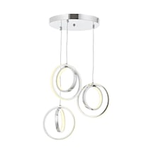 Eray Aydınlatma 1909-3 Krom 3 Lü Led Avize