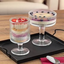 Porsima 4 Lü Ayaklı Dondurma Magnolia Kasesi Sunum Kase Seti