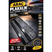 Araç Plakalık Uzun Ömürlü Sağlam Universal Şık Görünüm 2li Set Ön-arka Plaka