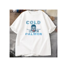 Tarzsokak Cold Palmer Meme Graphic T-shirts For Men Causal Cotton Short Sleeve Tshirt Cole Palmer Poste 2957 Beyaz