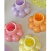 Pembe Bubble Şamdan Mumluk Epoksi Ev Dekorasyonu