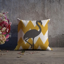 Flamingo Desenli Dekoratif Kırlent Kılıfı (473326006)