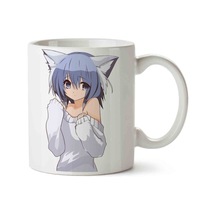 Cat Girl Pullover Porselen Kupa Bardak Beyaz