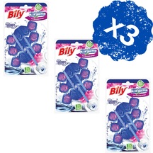 Bily Aktive Wc Klozet Blok Strawberry Mavi Su Etkili 3'lü 3 x 50 G