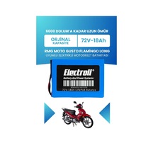 Rmg Moto Gusto Flamingo Long Batarya Standart Kapasite Lifepo4 72v 18ah Elektrikli Motosiklet Bataryası