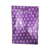Omeyva Mor Çizgili Desenli Metalize Hediye Paketi El Geçmeli Poşet - 13x20 Cm. - 100 Adet
