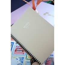 Sylcon Spiralli Defter.pp Kapak. 80 Gr. Ivory, 60 Yap.179x252 Mm .düz.bej Bej