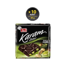 Eti Karam %54 Kakaolu Antep Fıstıklı Bitter Çikolata 10 x 60 G