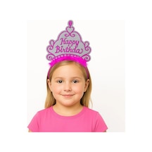 Pembe Happy Birthday Prenses Tacı Doğum Günü Taç Aksesuarı - Parti Taçları - Parti Ve Kutlama 0 - 99