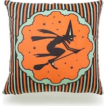 Flybuy Yeni Xıxun Trick Treat Yastık 50x30x13cm Cadılar Bayramı Baskılı Alfabe Or Kanepe Kabak Çok Renkli