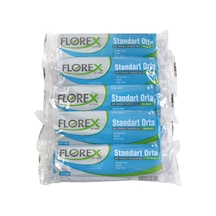 Florex Standart Orta Boy Çöp Torbası 5 Adet Mavi 55 x 60 CM