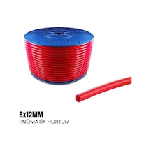 Euroflex Pnömatik Hortum 8x12mm Karavan Su Tesisatı - Kırmızı-1100