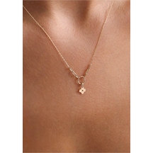 Gianfranco 14 Ayar Altın Yonca Kolye