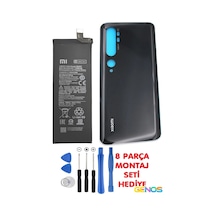 Xiaomi Mi Note 10/mi Note 10 Pro Arka Cam Kapak Batarya Pil Kapağı Siyah+ Batarya Pil Bm52+tamir Set