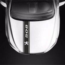 Peugeot 508 İçin Uyumlu Aksesuar Oto Kaput Şerit Sticker