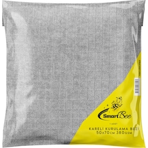 Smartbee Mikrofiber Kareli Araç Kurulama Bezi 50X70 380Gr/M2 -Gri
