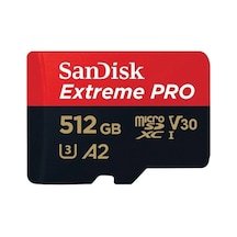 Extreme Pro 512gb 200/140mb/s Microsdxc Uhs-ı A2 V30 Adaptörlü Hafıza Kartı Sdsqxcd-512g-gn6ma