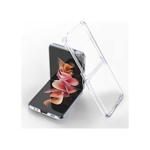 Rba Aksesuar Galaxy Uyumlu Z Flip 3 Kılıf Rba Kıpta Kapak - Renksiz Çok Renkli