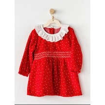 Andywawa Kız Bebek Elbise Takımı-kırmızı