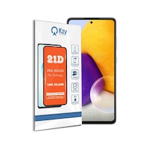 Galaxy A72 İle Uyumlu Tam Kaplayan 21d Temperli Ekran Koruyucu Cam