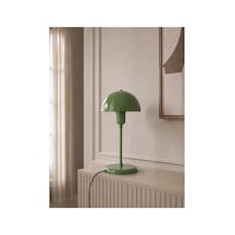 Capella Yeşil Metal Masa Lambası Modern Dekoratif Abajur, Mantar Tasarım, E27 Led Uyumlu, Komodin, Yatak Odası, Çalışma Masası, Salon Ve Ofis İçin Premium Masa Lambası 52662608