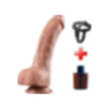 Lilitu Shop Belden Bağlamalı Çift Katmanlı 23.5 CM Realistik Dildo 1290B
