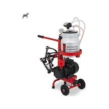 Melasty Micro İkili Keçi Süt Sağma Makinesi Alüminyum Güğüm - Kauçuk Memelik Micro Kuru Pompa