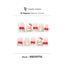 Kdck1714 Duck Ten 10'lu Tekrar Kullanılabilir El Yapımı Protez Takma Tırnak M