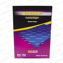 Monopol Karbon Kağıdı 100 Lü A4 Mavi 3103