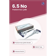 Byık Makası 6.5 No Metal Paslanmaz Çelik Kesici Saç Sakal Kesim K