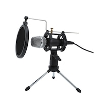 Mufunye Mini Kondansatör Mikrofon Pc Mikrofon 3.5mm Tak Ve Çalıştır Ev Stüdyosu Podcast Vokal Kayıt Mikrofon