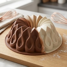 Kafes Tasarımlı Silikon Kek Kalıbı - Yüksek Isıya Dayanıklı, Yapışmaz Ve Esnek Pasta Kalıbı 22x8 Cm, 1 Adet .