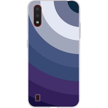 Samsung Uyumlu Galaxy A01 Kapak Renk Cümbüşü Tasarımlı Şeffaf Silikon Kılıf