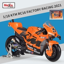 Maisto 1:18 Ktm Rc16 Fabrika Yarışı Moto Gp Alaşım Yarış Motosiklet Modeli Diecast Metal Oyuncak Spor Motosiklet Modeli Çocuk Hediyesi