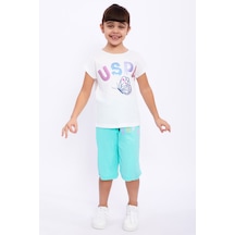 U.S. Polo Assn. Kız Çocuk Kapri Takım 1055 Mint Yeşili