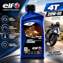 Elf Moto 4 Cruise 20w-50 4t Motosiklet Motor Yağı 1 L Maksimum Motor Koruması