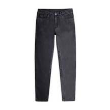 Knox Colton Slim Korumalı Denim Motosiklet Pantolonu Kısa Bacak Koyu Gri