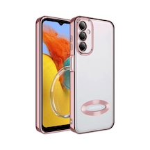 Noktaks - Galaxy Uyumlu M14 Uyumlu - Kılıf Kamera Korumalı Logo Gösteren Omega Kapak - Rose Gold - T27572 Rose Gold