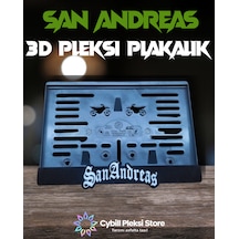 San Andreas 3d Motosiklet Pleksi Plaka Altı Dayanıklı Sportif Modifiye Plaka Çerçevesi Cybill Store