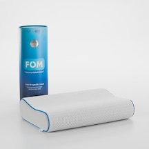 FOM Flex Tam Ortopedik Visco Konforlu Uyku Yastık, Ortopedik 60 x 40 x 14/11 Beyaz