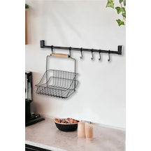 Retro Mutfak Seti Askılı ve Sepetli Askı ve Kanca