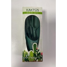 4 Parça Kaktüs Dikim Seti - Bitki Dikme Seti - Siyah