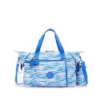 Kıplıng Art M Baby Bag Bebek Çantası Alt Değiştirme Şilteli,biberon Ve Emzik Tutuculu Desenli Dıluted Blue Mavi