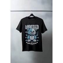 Unisex Oversize 24/1 Penye Dtf Baskılı Tişört - Dtf131 Beyaz