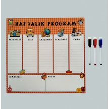 Haftalık Planlayıcı Okul Magnet - Silinebilir Yazı Tahtası