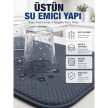 Katlanabilir Bulaşık Kurutma Matı Hızlı Kuruyan Su Emici Mutfak Matı