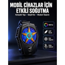 Evrensel Uyumlu Type-c Şarjlı Cep Telefonu Radyatörü Yeni Nesil Siyah