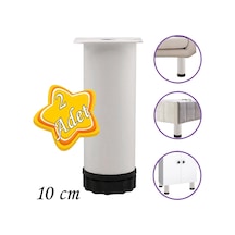 2 Adet Metal Ayarlanabilir 10 Cm Beyaz Destek Ayağı Mobilya Kanepe Baza Koltuk Dolap Sehpa Tv Ünitesi Ayağı