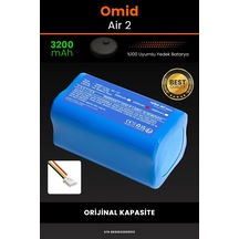Omid Air 2 Uyumlu 3200mah Robot Süpürge Bataryası  Kapasite