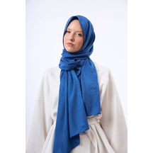 Mirsoy Scarf Zerafet Desen Şal Açık Mavi